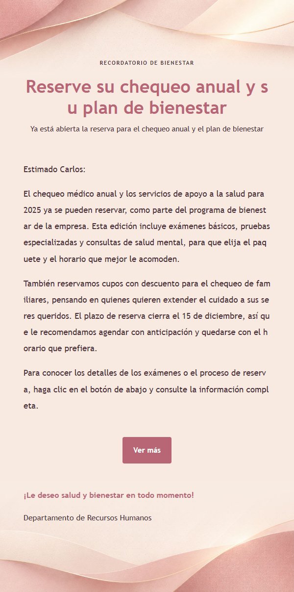 Aviso de Inscripción a Beneficios en Rosa Marfil 2