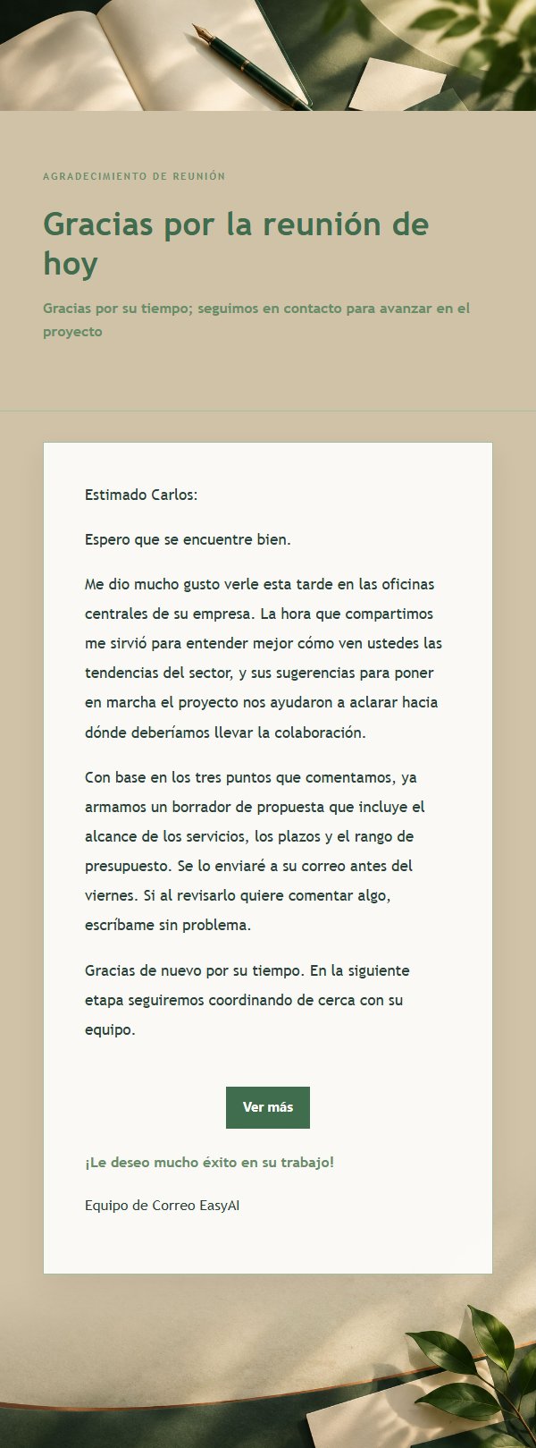 Correo de Agradecimiento Post-Reunión Bosque Cobre