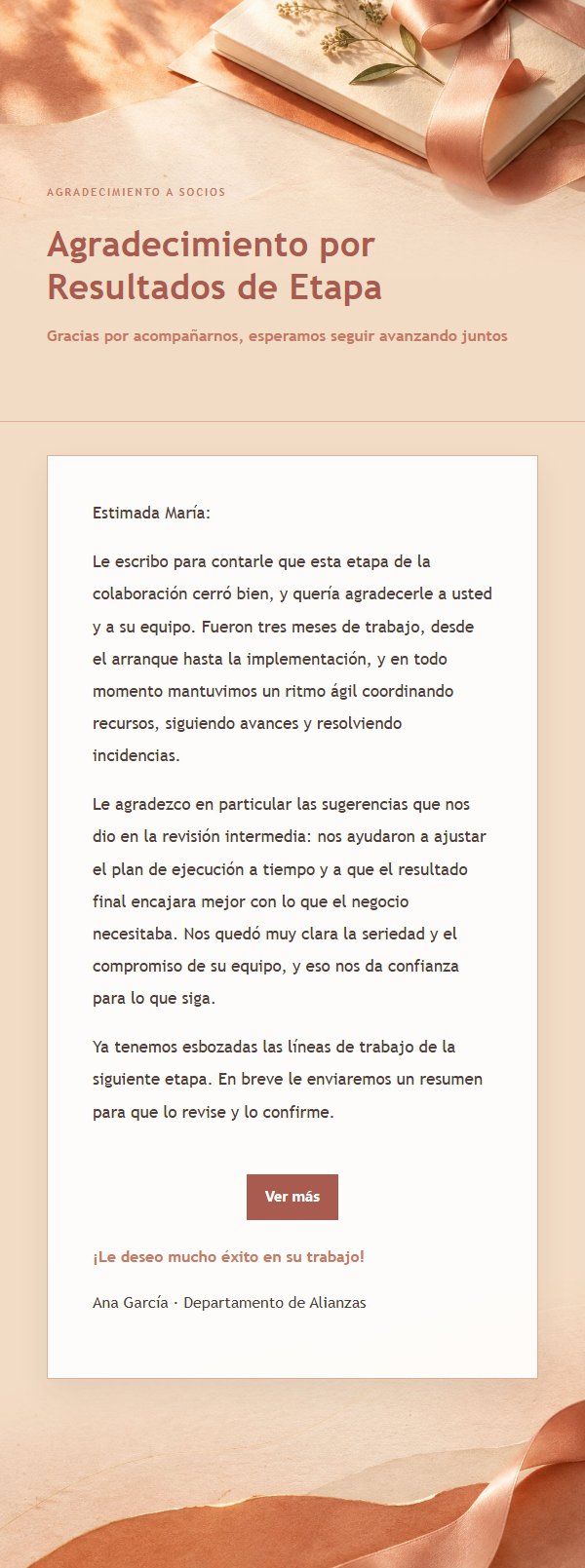 Correo de Agradecimiento Proyecto Coral Champán 2