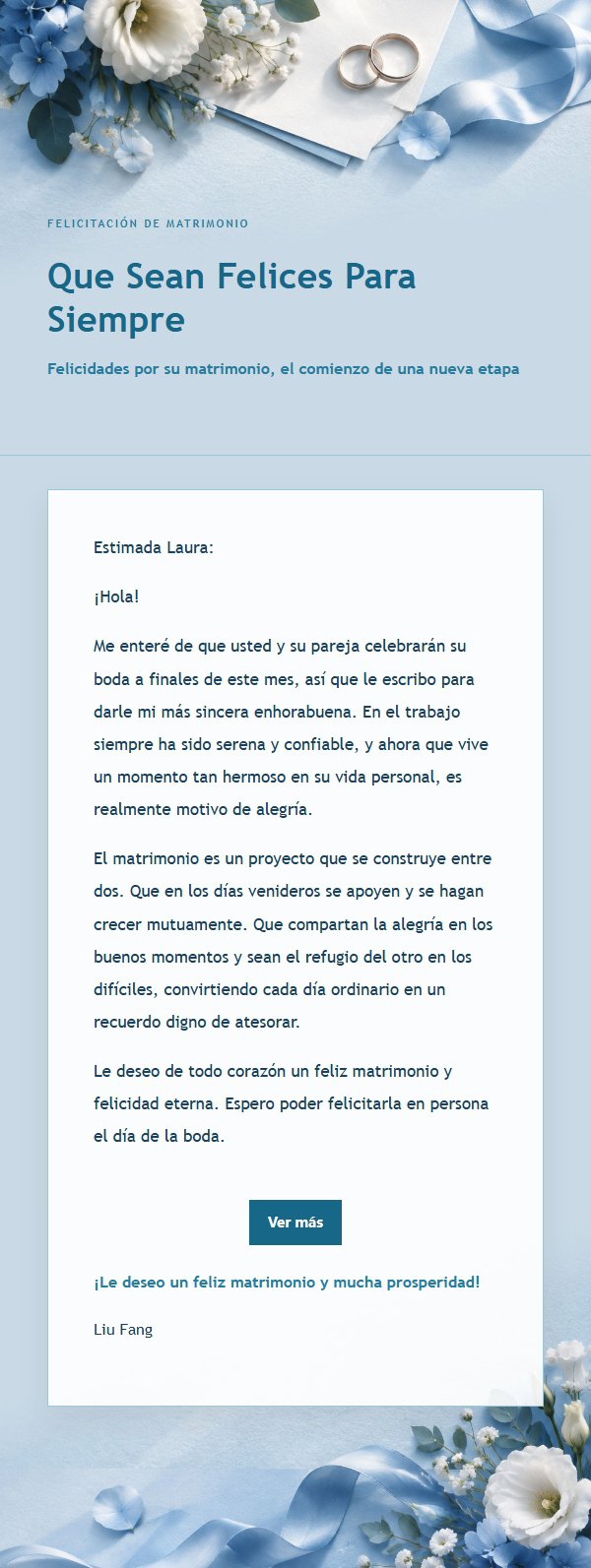 Bendición de Boda Azul Cobalto 2