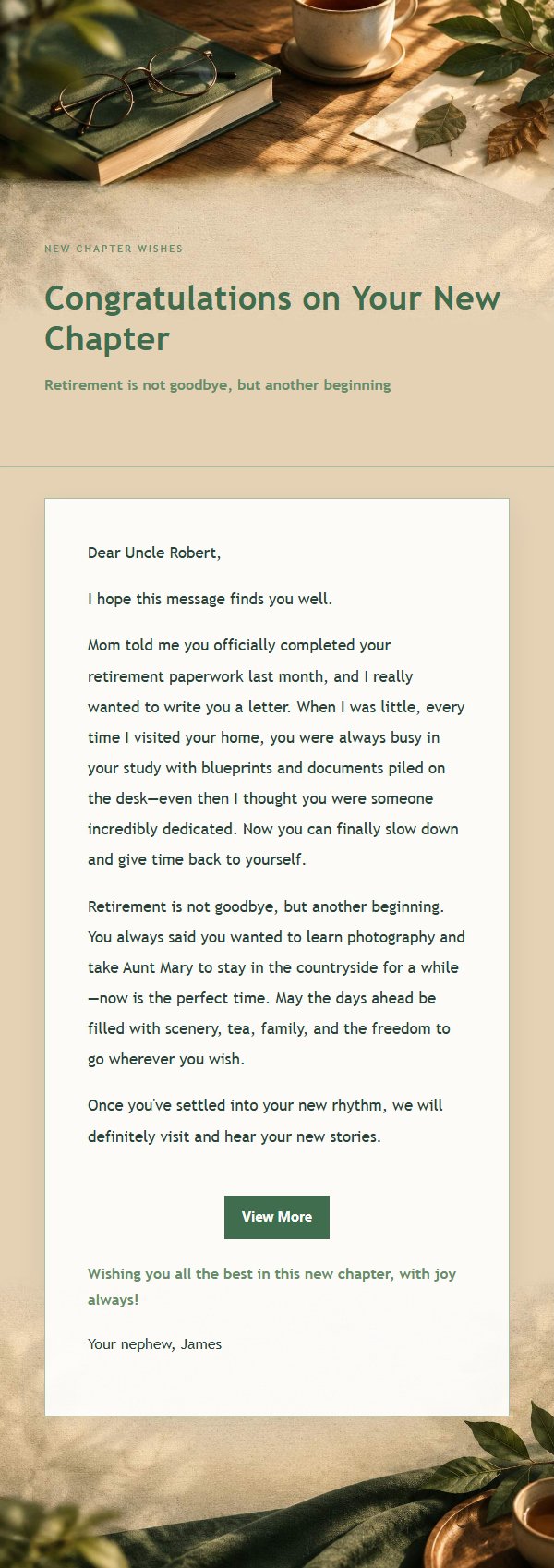 Forest Copper Retirement Tribute Email 2