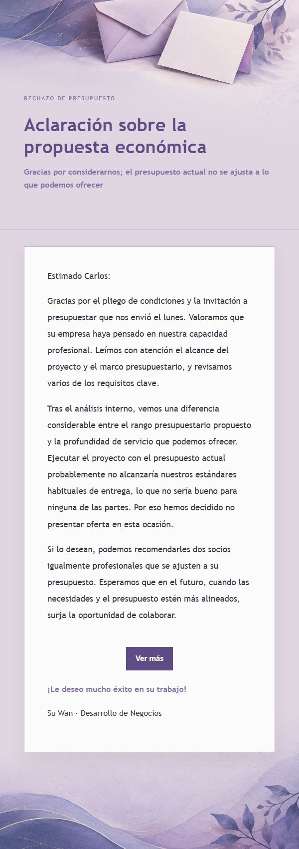 Lila y Tinta · Rechazo Cortés 2