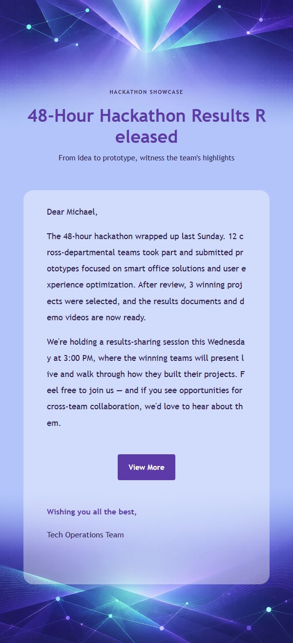 Violet Innovation Demo Day Notice Email 2