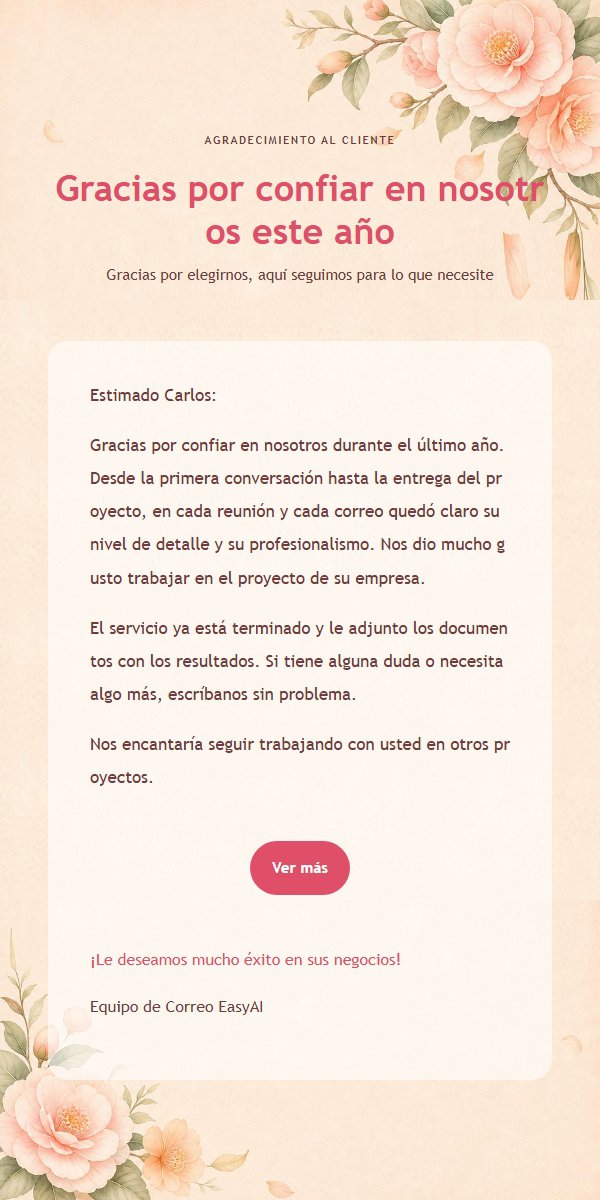 Carta de Agradecimiento Floral Durazno y Camelia