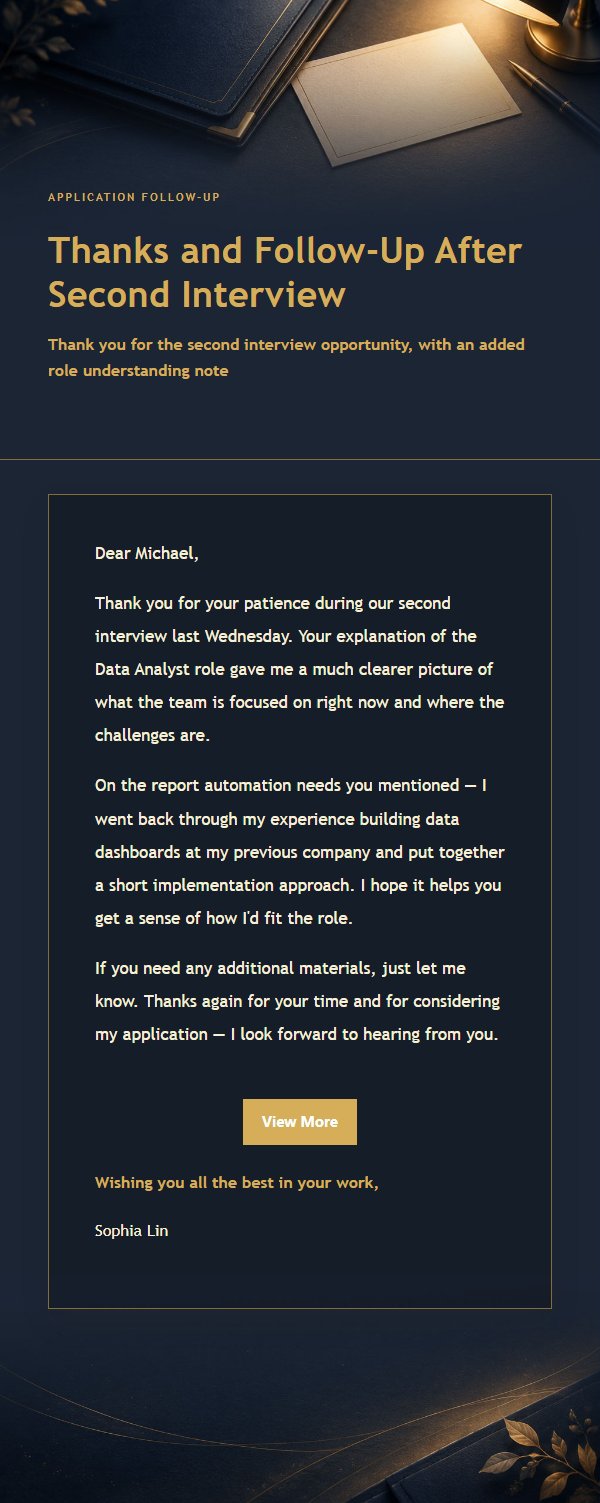 Navy & Gold Interview Thank-You Email 2