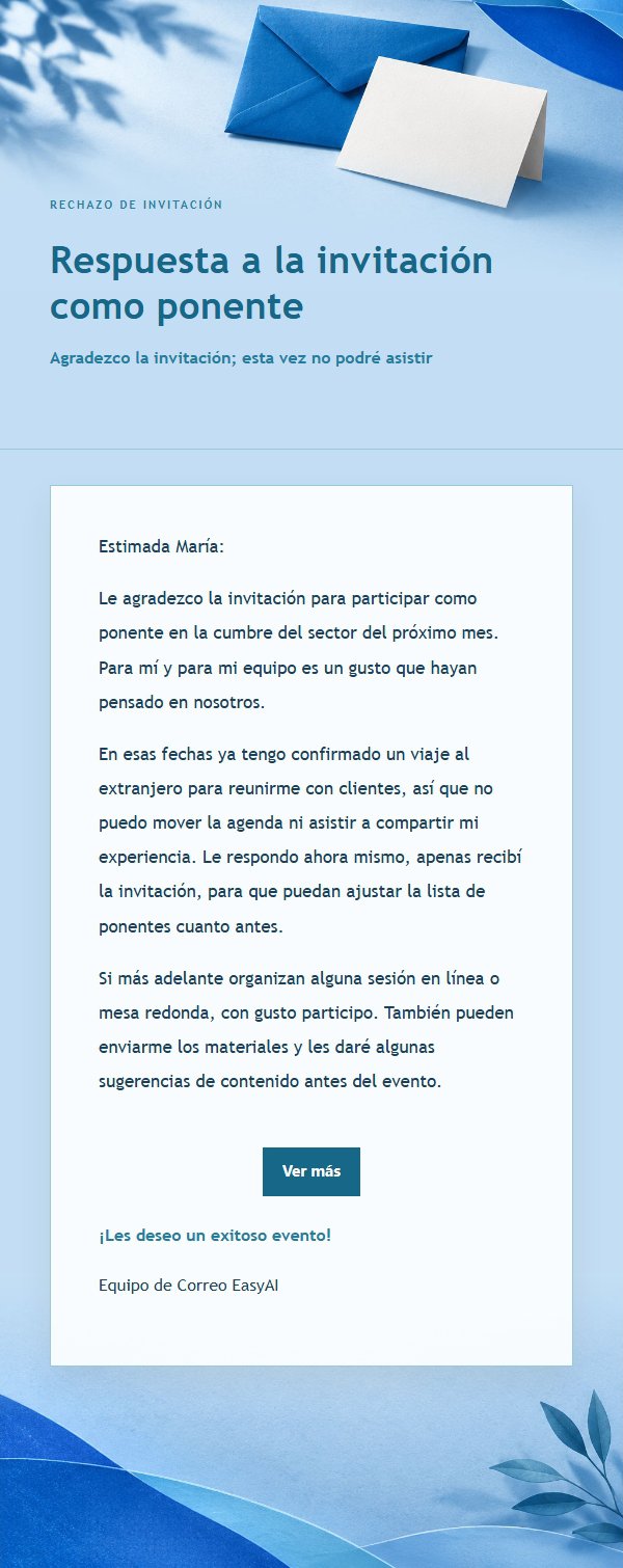 Correo de Rechazo Cortés Azul Cobalto 2