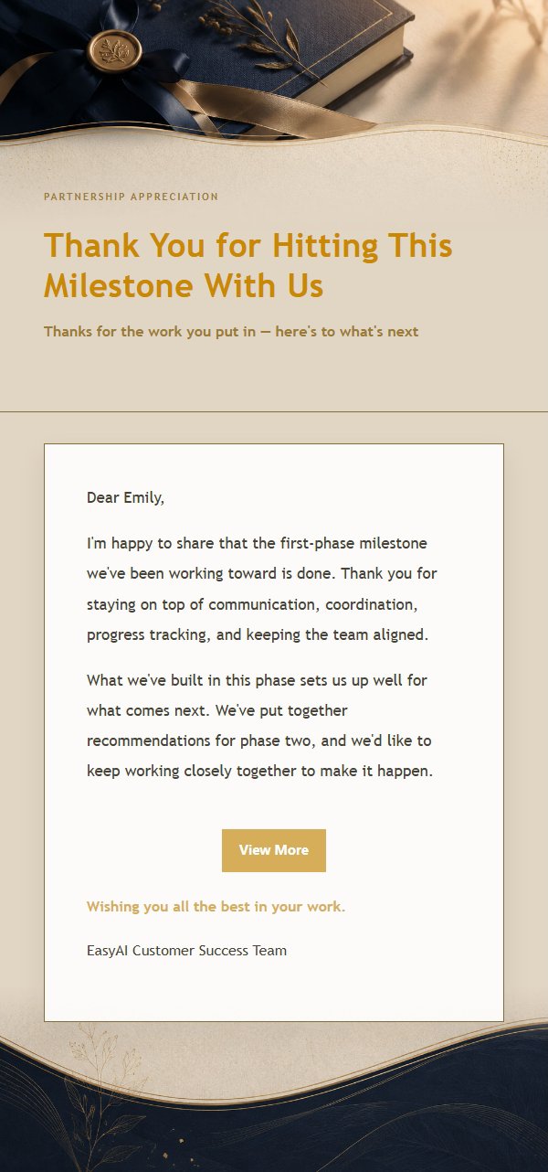Navy & Gold Project Completion Thank-You Email 2