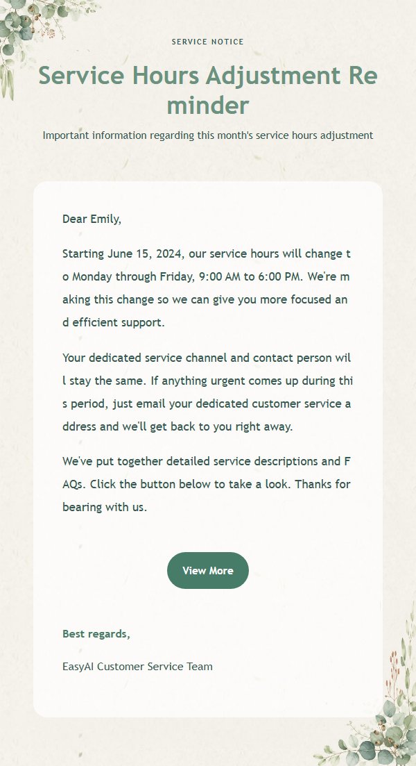 Eucalyptus Fresh General Notification Email