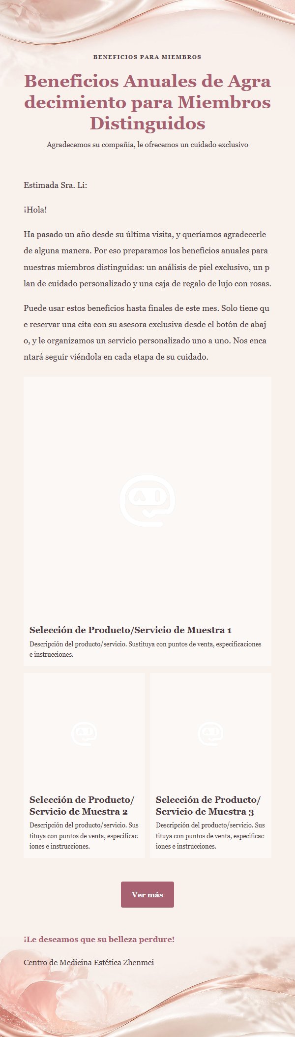 Correo de Marketing Premium Perla y Rosa 2