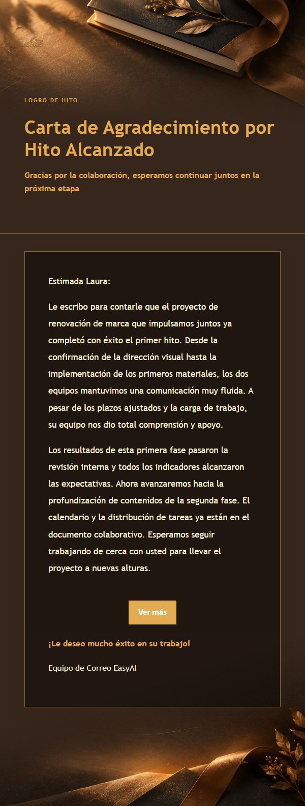 Correo de Agradecimiento Proyecto Carbón y Ámbar 2