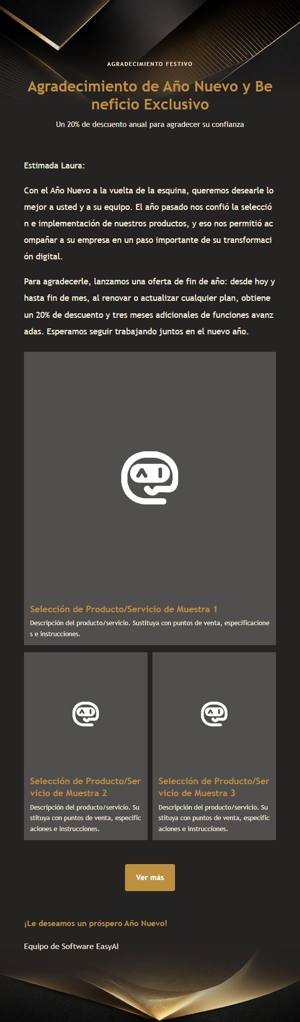 Correo Premium Negro y Oro para Software 2
