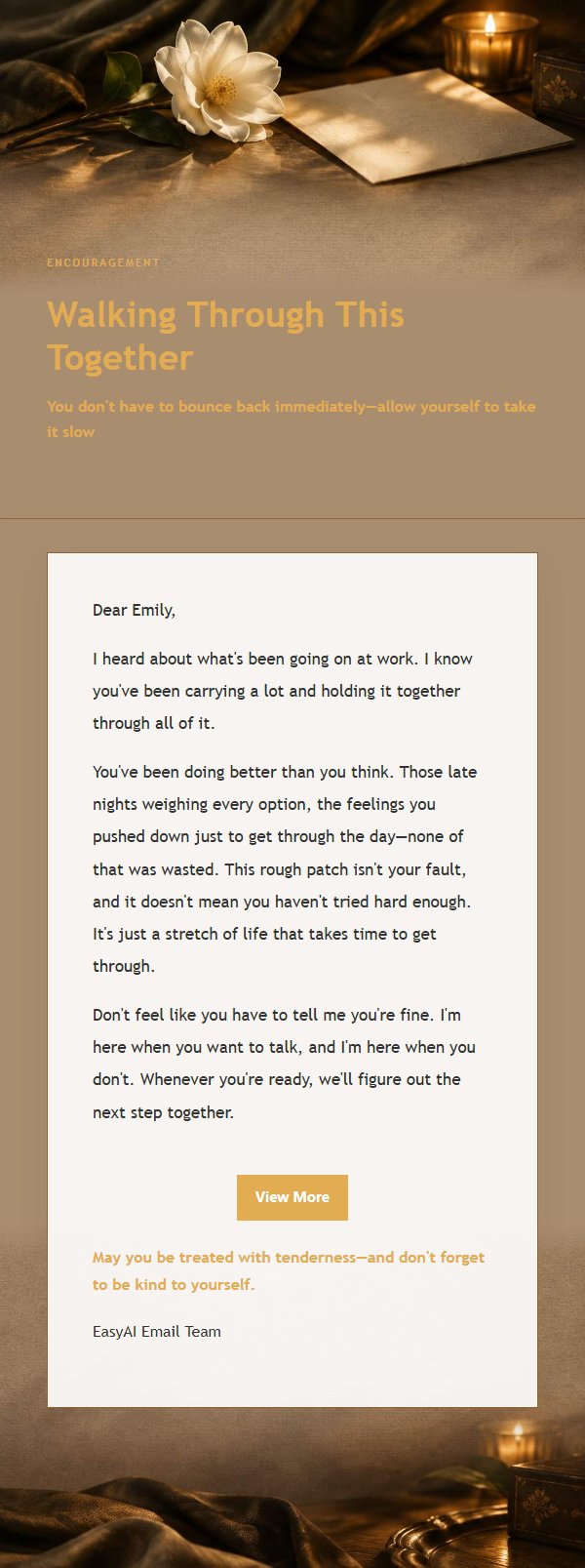 Charcoal Amber Condolence & Companionship Letter 2