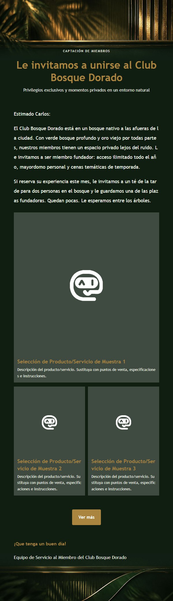 Membresía Exclusiva Bosque Dorado