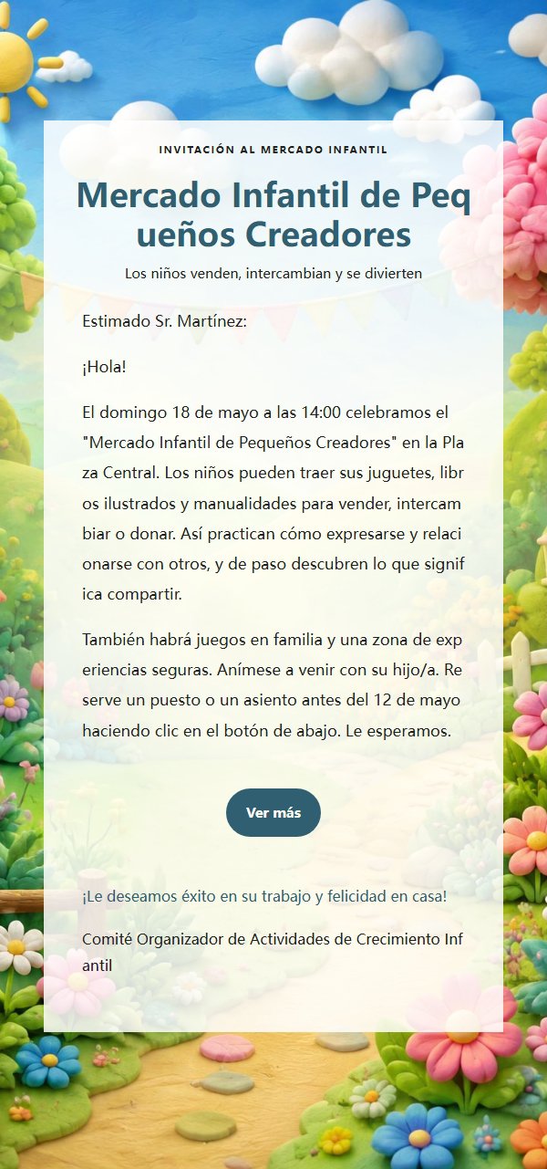 Invitación Infantil Cielo Despejado 2