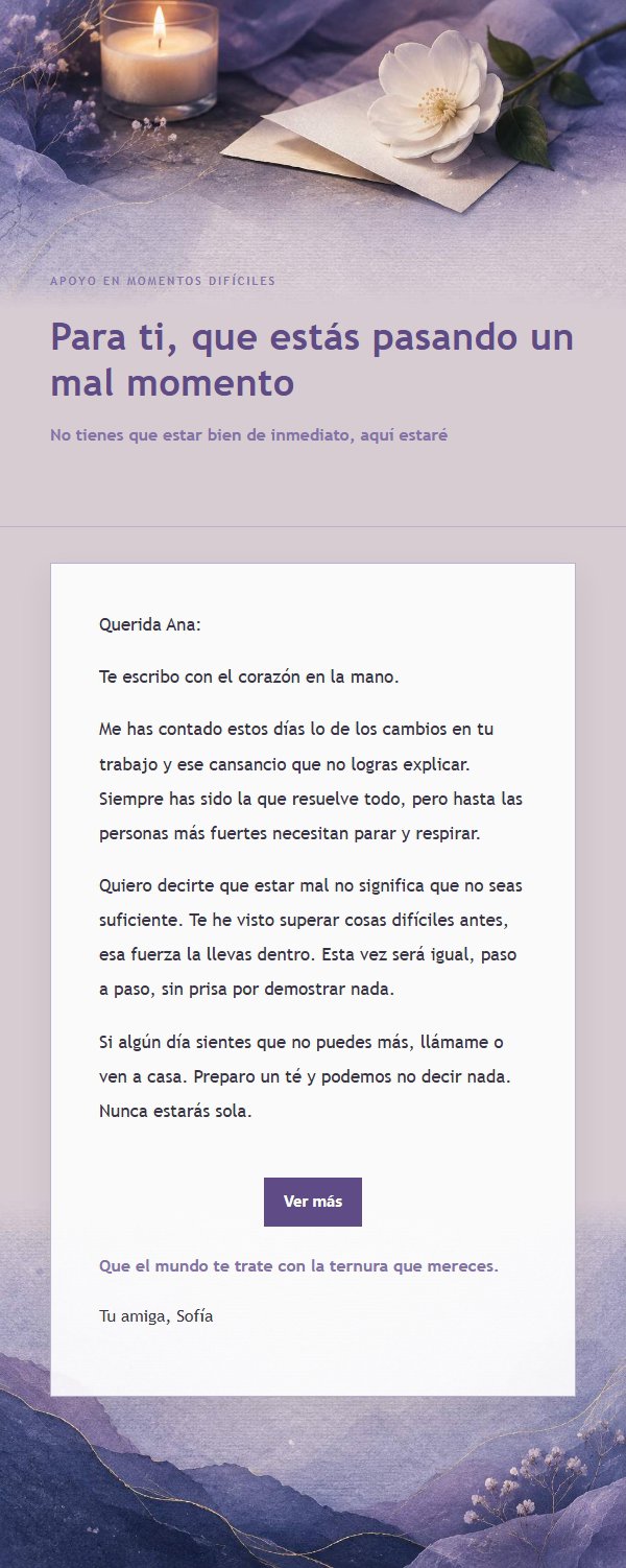 Carta de Consuelo y Compañía en Tinta Lila 2