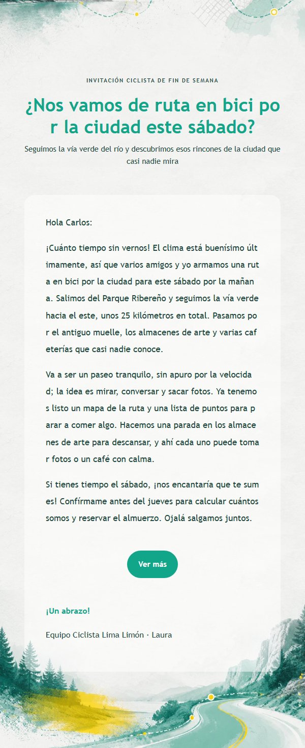 Invitación de Ciclismo Urbano Lima Limón