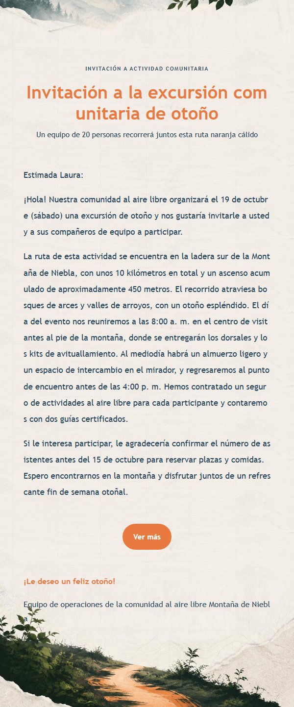 Invitación de Senderismo Montaña de Niebla 2