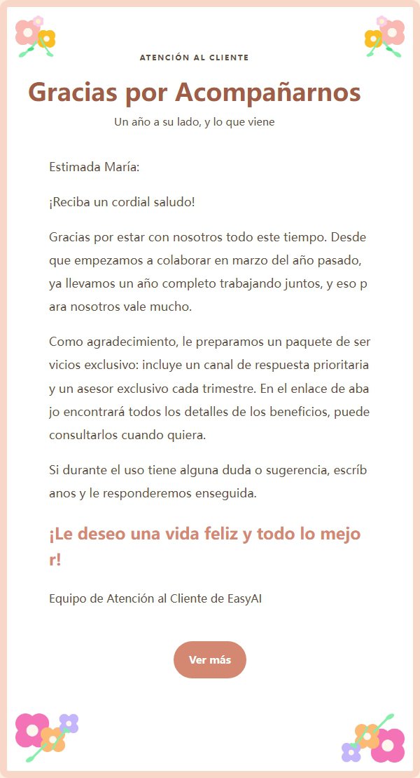 Carta de Agradecimiento con Flores y Papelería 2