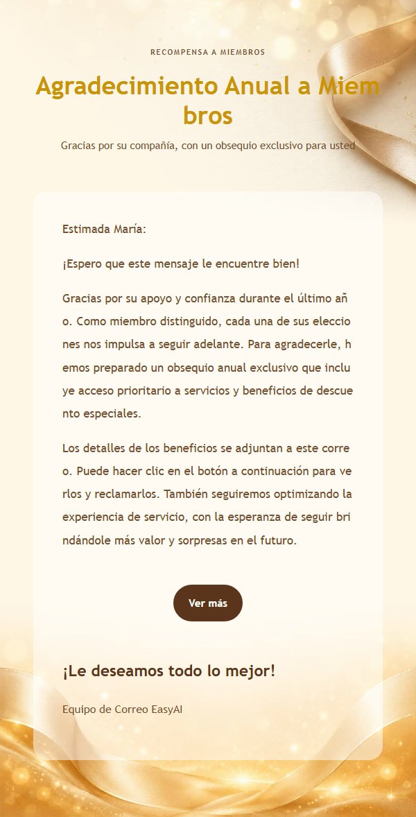 Carta de Agradecimiento Aniversario Oro Champán 2