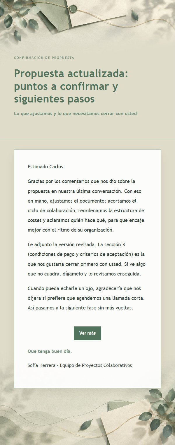 Correo de Seguimiento Colaborativo Verde Salvia 2
