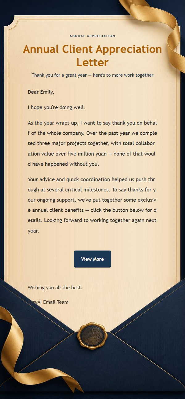 Midnight Blue Gold Business Thank-You Email 2
