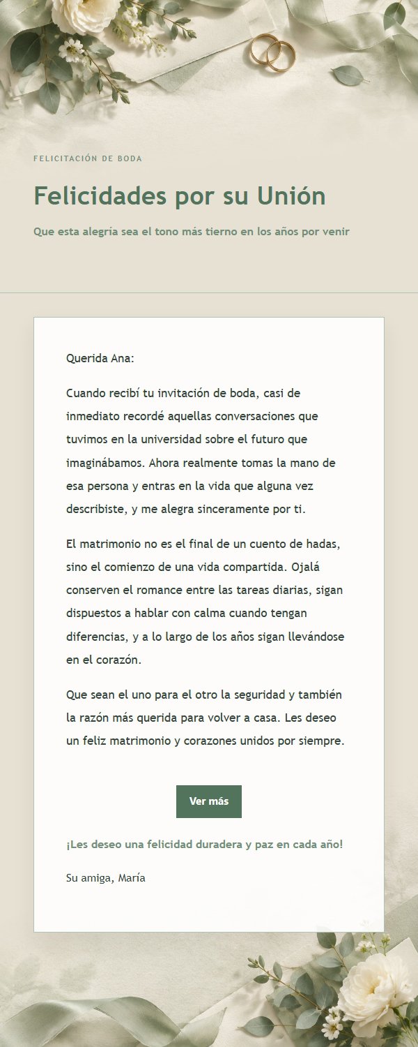 Carta de Bendición Nupcial Salvia y Marfil 2