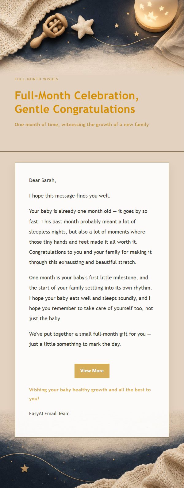 Deep Blue Newborn Blessing Email 2