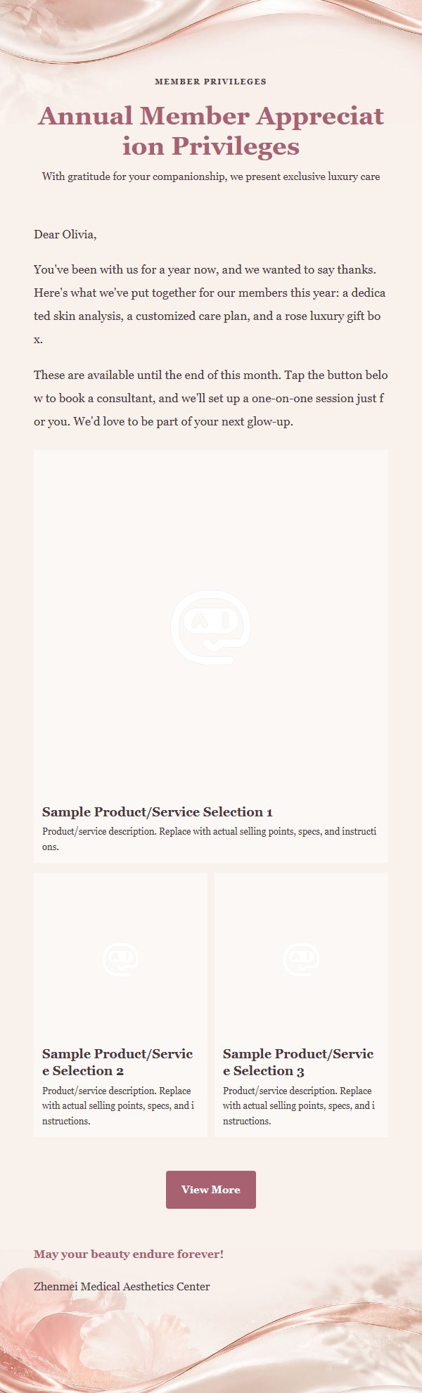 Pearl Rose Luxury Marketing Email 2