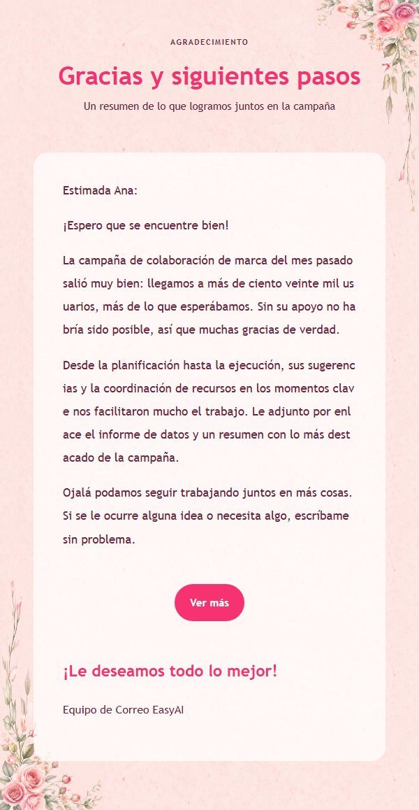 Carta de Saludo Rosa Floral 2