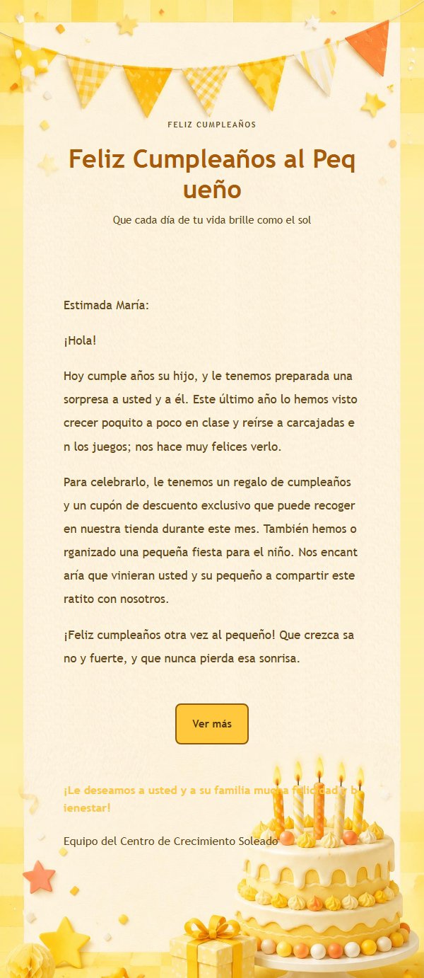 Tarjeta de Cumpleaños Fiesta de Papel Soleado