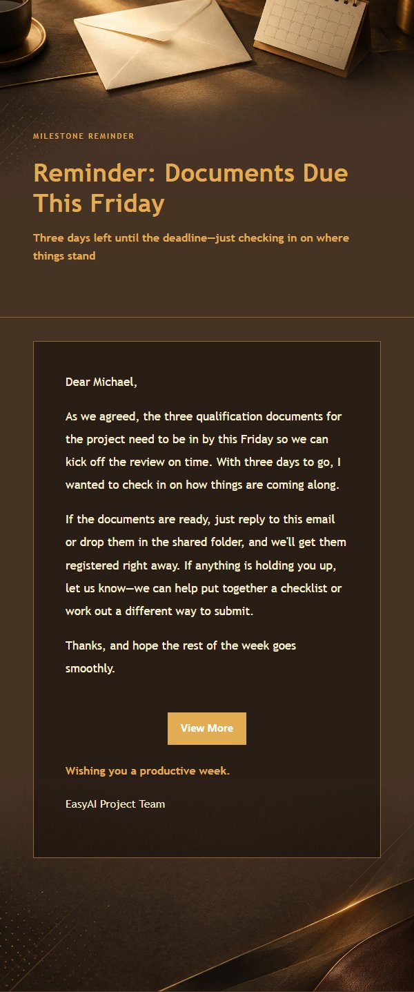 Charcoal Amber Polite Follow-Up Email 2