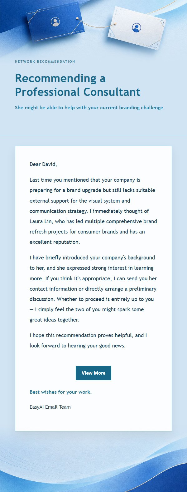 Cobalt Teal Business Referral Email 2