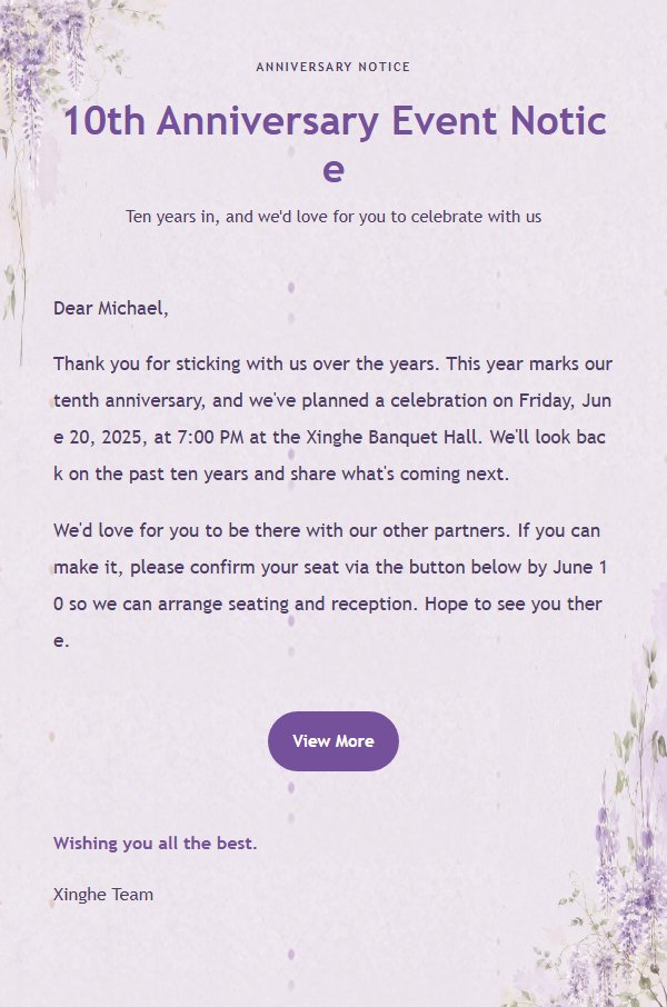 Elegant Wisteria Universal Invitation 2