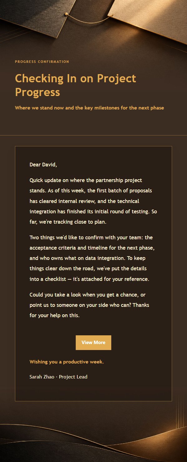 Charcoal Amber Business Follow-Up Email 2