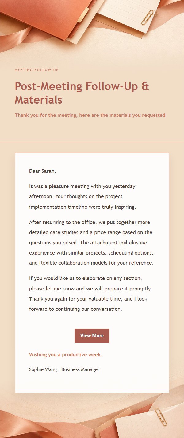 Coral Champagne Proposal & Quote Email 2