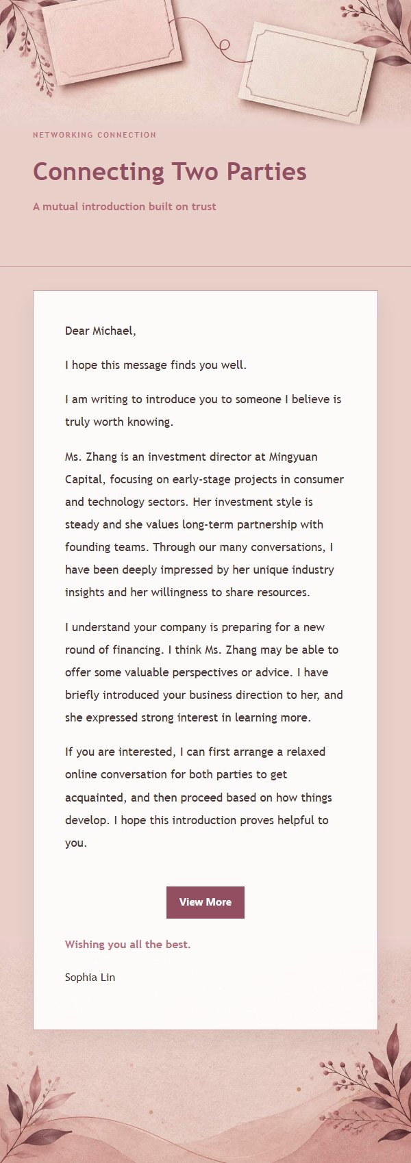 Rose Editorial Business Referral Email 2