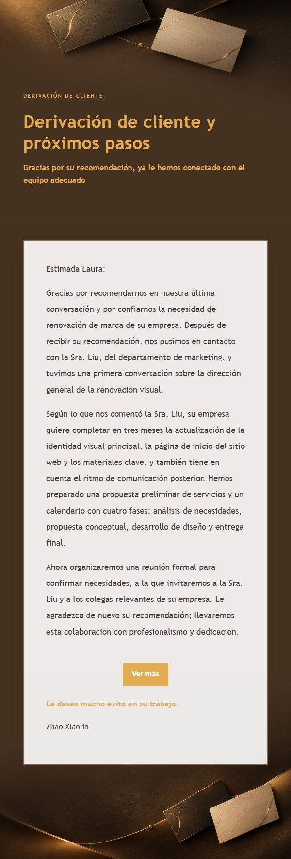 Correo de Referencia Comercial Carbón y Ámbar 2