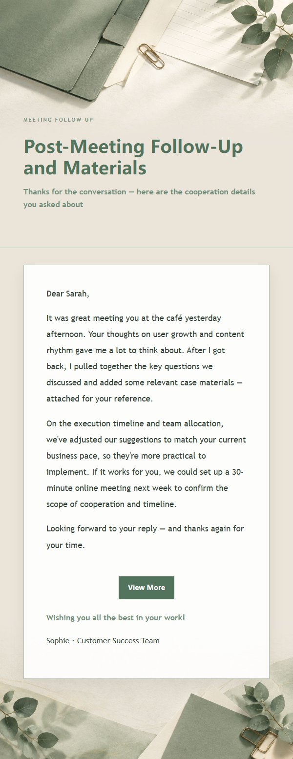 Sage & Ivory Proposal & Quote Email 2