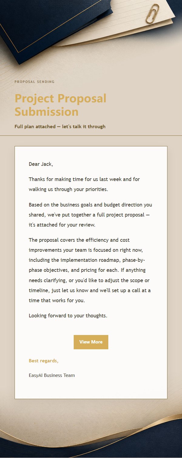 Navy & Gold Proposal & Quote Email