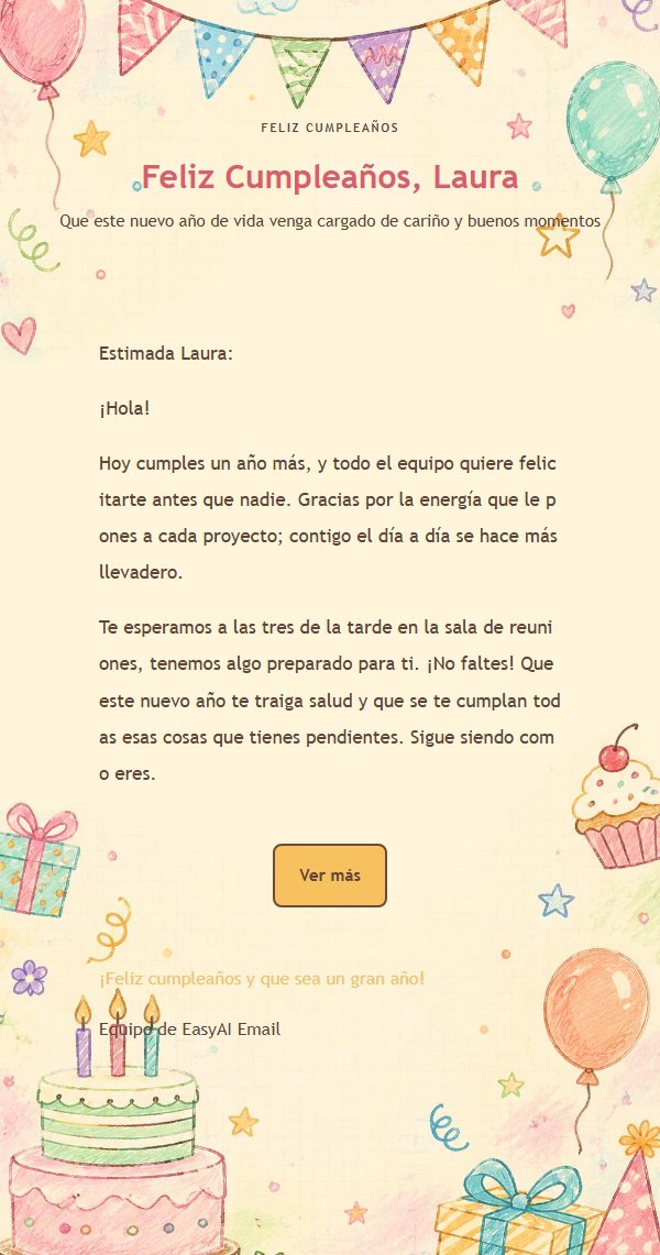Tarjeta de Cumpleaños con Banderines Dibujados a Mano