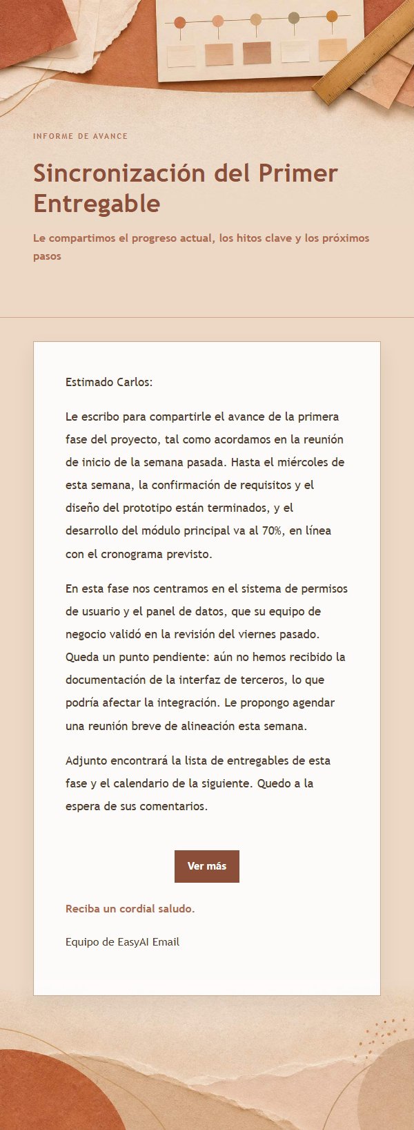 Informe de Avance de Proyecto Estilo Terracota Crema