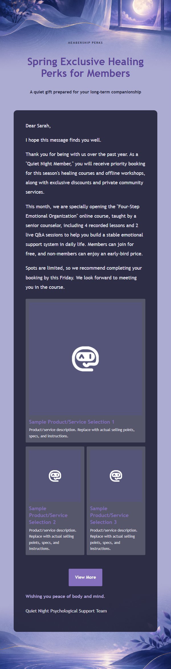 Midnight Lilac Mental Wellness Email 2