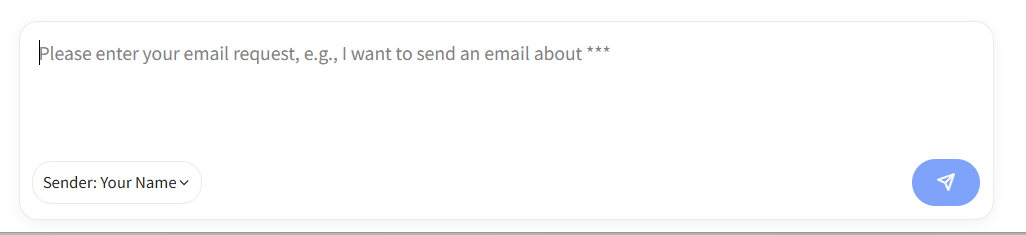 The input box