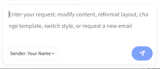 Input box after generation