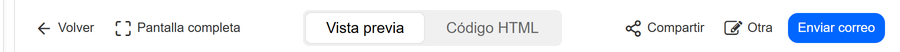 Barra de acciones del correo