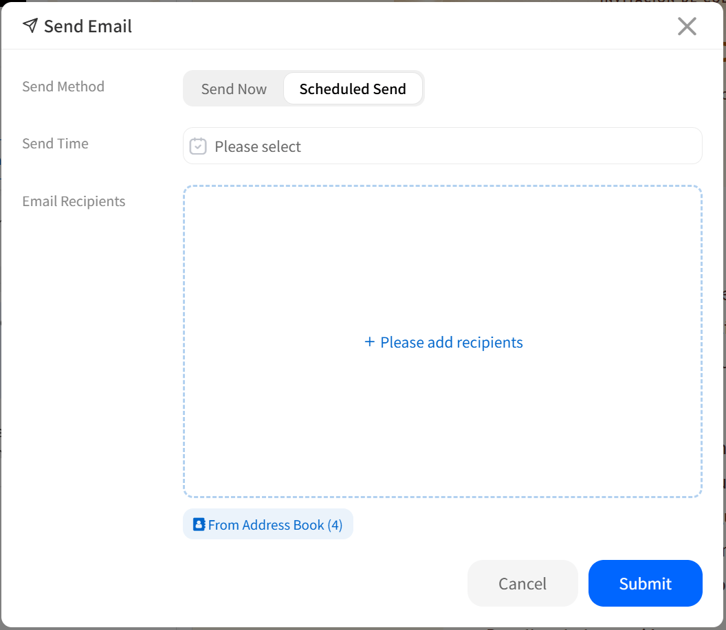 Scheduled send