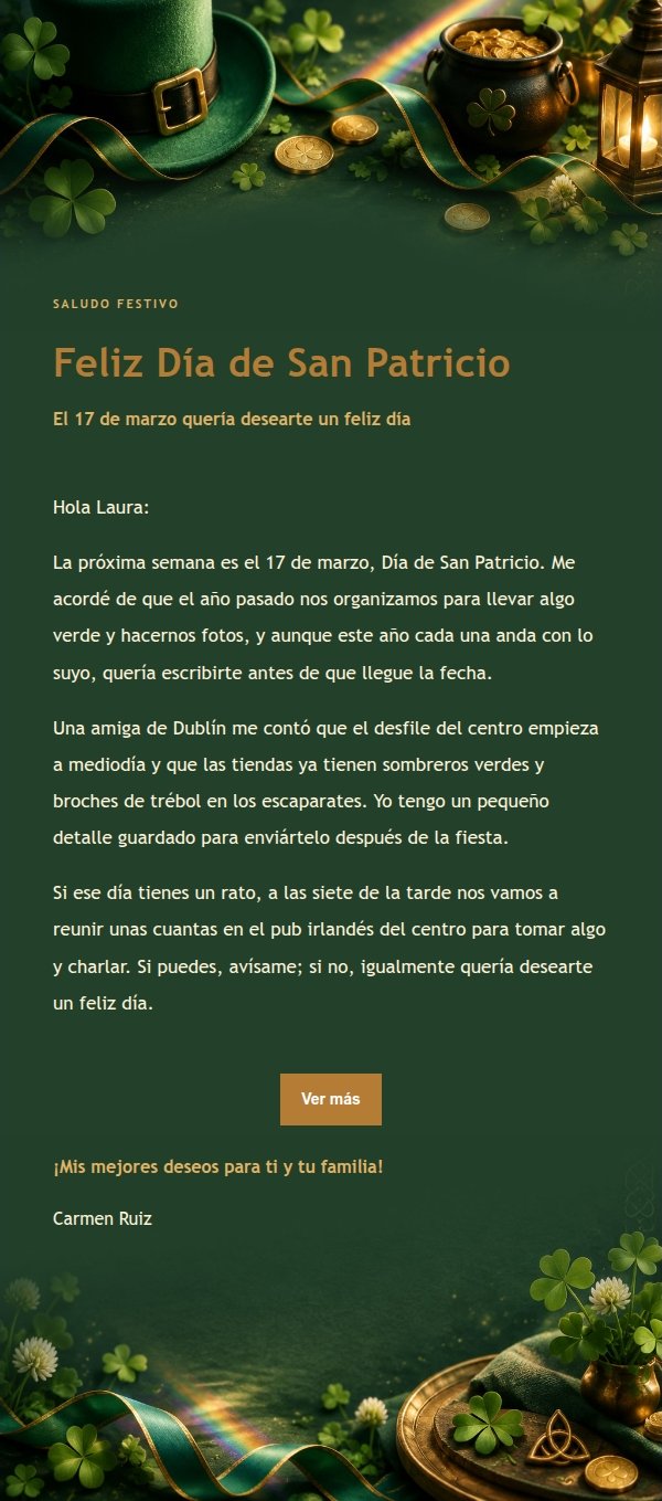 Trébol Nocturno · Felicitación de San Patricio