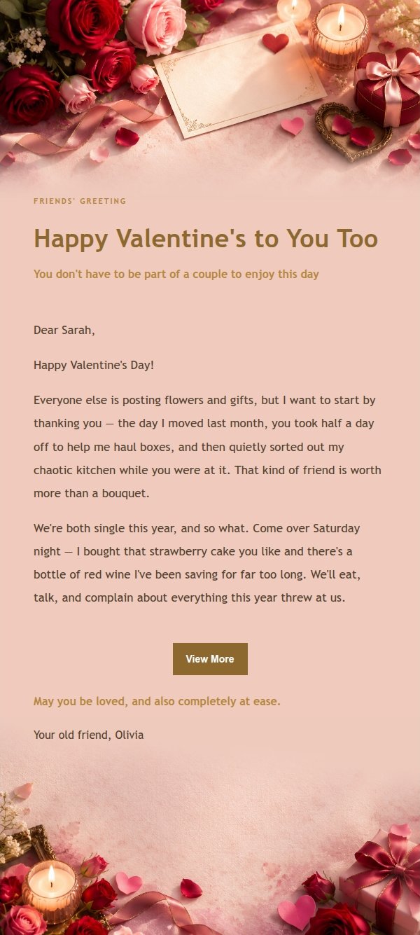 Gilded Romance Valentine's Letter 2