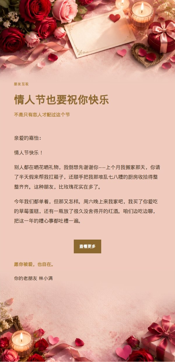 鎏金庆典 · 情人节祝福信 2