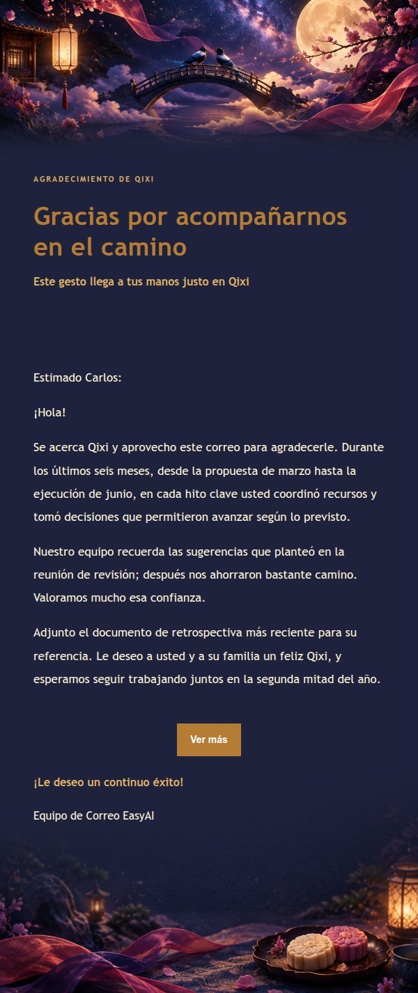 Carta de Bendiciones de Qixi Noche Iluminada 2